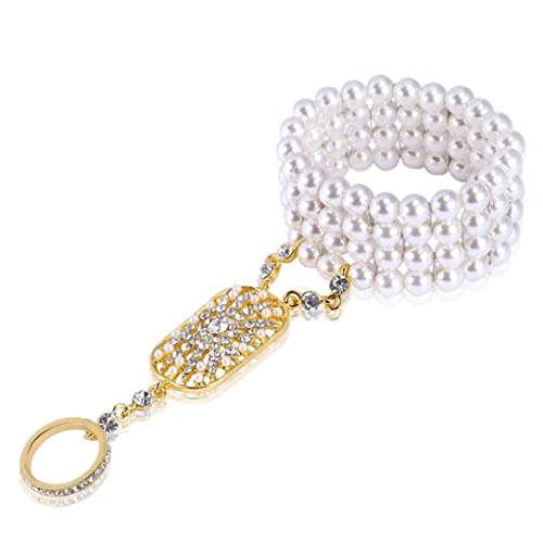 Flapper -Armband -Ring -Set einstellbarer Flapper -Perlen Perlenkristallangel für Frauen Goldperlen Cluster Long Armreifen Flapper -Armband -Ring -Set einstellbarer Flapper -Perlen Perlenkristallangel für Frauen Goldperlen Cluster Long Armreifen von Yaoliucp