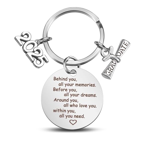 Yaomiao ABI 2025 Geschenk Matura Schlüsselanhänger Abitur 2025 Geschenke für Prüfung Bestanden Graduation Mitgebsel Frauen Herren Freund Bachelor Master Abschluss Behind You All Your Memories von Yaomiao