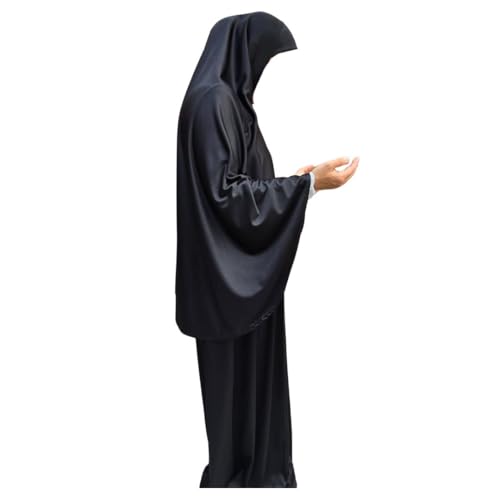 Yaqeen zweiteiliges Gebetsset, Kopftuch und Rock, Einheitsgröße, Khimar, Hijab Lycra Gebetskleid, schwarz Yaqeen zweiteiliges Gebetsset, Kopftuch und Rock, Einheitsgröße, Khimar, Hijab Lycra Gebetskleid, schwarz von Yaqeen
