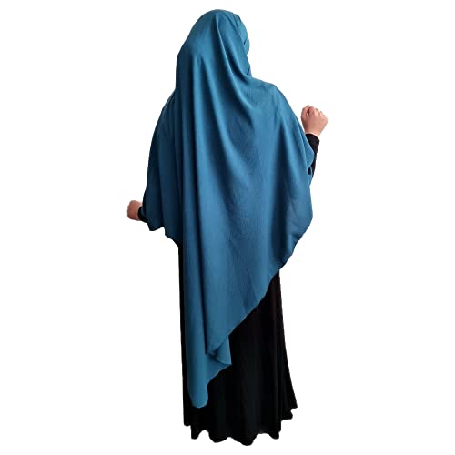 Yaqeen XL Khimar Dreieck Jazz Hijab für Muslima Kopftuch islamisches Gebetskopftuch petrol von Yaqeen