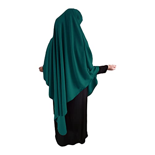 Yaqeen XL-Khimar-Dreieck-Hidschab für Muslime, einteilig, weicher Kreppstoff, Kopftuch, Material, Chadors, Arabien, islamisches Gebetskleid, muslimische Schals, Körperabdeckung, waldgrün, von Yaqeen