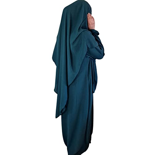 Yaqeen Abaya + Khimar Diamant Diamant Dreieck Schnitt Set Lange Hijab Muslimah Schal Jilbab Muslim Maxi Kleid Gebet Kleid, Smaragd von Yaqeen