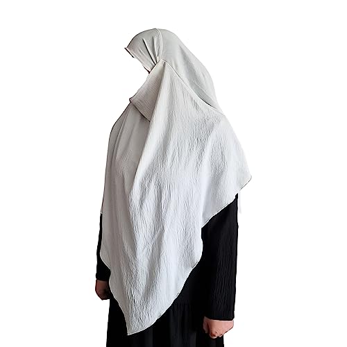 Yaqeen Dreieck Diamant Khimar Jazz Hijab für Muslima Kopftuch islamisches Gebetskopftuch, weiss von Yaqeen