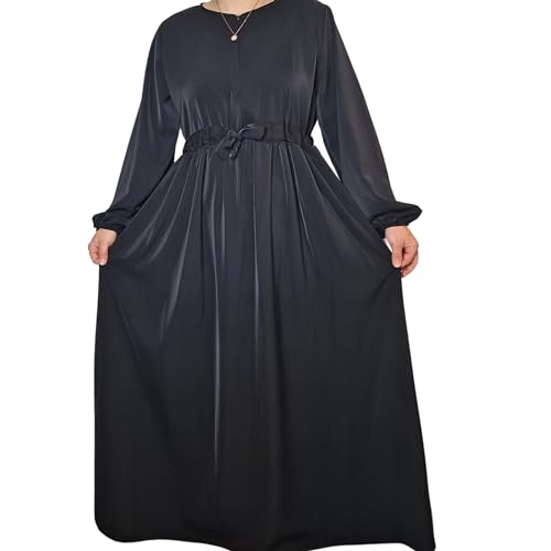 Yaqeen Premium Maxidress Nidha Stoff langes Kleid Boho islamisches Gebetskleid Hijab Abaya, Schwarz , Einheitsgröße Yaqeen Premium Maxidress Nidha Stoff langes Kleid Boho islamisches Gebetskleid Hijab Abaya, Schwarz , Einheitsgröße von Yaqeen
