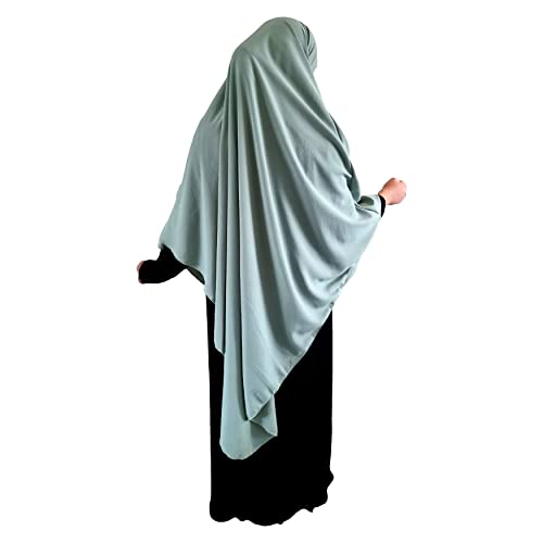 Yaqeen XL Khimar Dreieck Jazz Hijab für Muslima Kopftuch islamisches Gebetskopftuch Mintgrün von Yaqeen