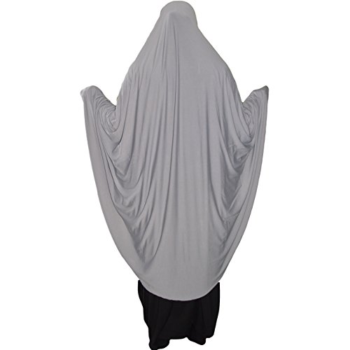 Yaqeen XL Khimar Hijab lycra Kopftuch für die Muslima, Gebetsset hellgrau Yaqeen XL Khimar Hijab lycra Kopftuch für die Muslima, Gebetsset hellgrau von Yaqeen