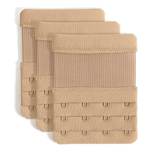 YarBar BH Verlängerung Erweiterung 4 Haken BH Verlängerer Bra Extenders 4 Hook Sanft Komfortabel, 3 Stück von YarBar