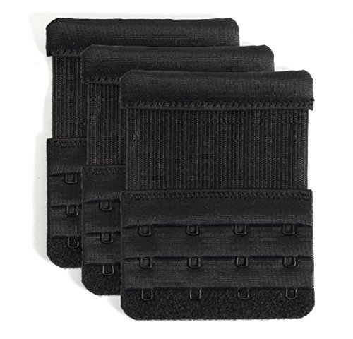 YarBar BH Verlängerung 4 Haken BH Verlängerer 4 Hook Bra Extenders Sanft Komfortabel, 3 Stück von YarBar
