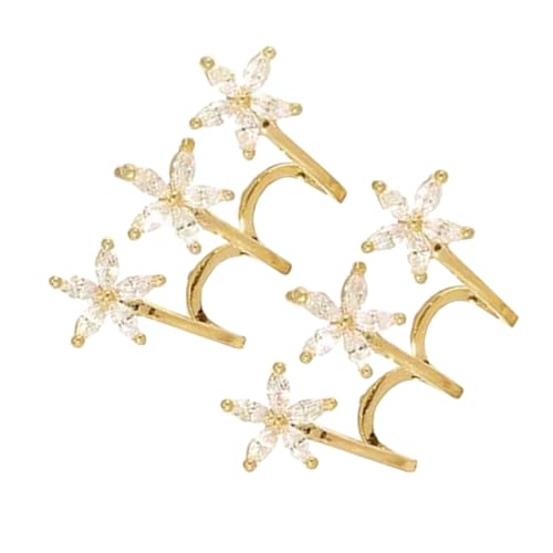Yardenfun Blumen Klauenohrringe Für Damen Modischer Kupferschmuck Mit Blumenmotiv Robust Und Langlebig Für Täglichen Gebrauch Und Besondere Anlässe Geeignet von Yardenfun