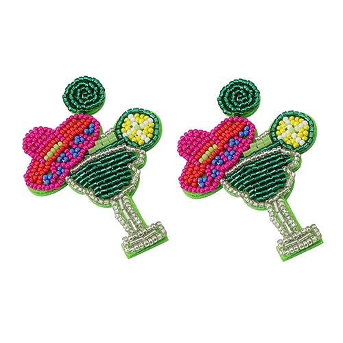 Yardenfun 1 Paar Bohemian Style Ohrstecker mit Kreativem Weinglas Design für Damen Farbige Resin Ohrringe Stilvolle Schmuckstücke von Yardenfun