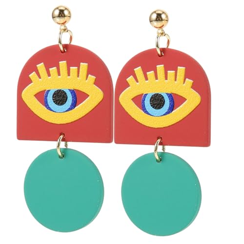 Yardenfun Ohrringe mit Bösem Blick für Frauen Baumelnde Tropfenohrringe Ausgefallene Modeschmuck für Teenager Mädchen Leicht Stilvoll für Partys und Besondere Anlässe von Yardenfun