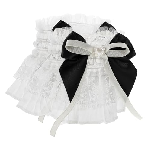 Yardenfun Spitzen-handgelenkmanschetten Für Damen – Japanischer Lolita-stil Elastische Spitzenmanschetten Dekorative Handmanschetten Für Veranstaltungen von Yardenfun
