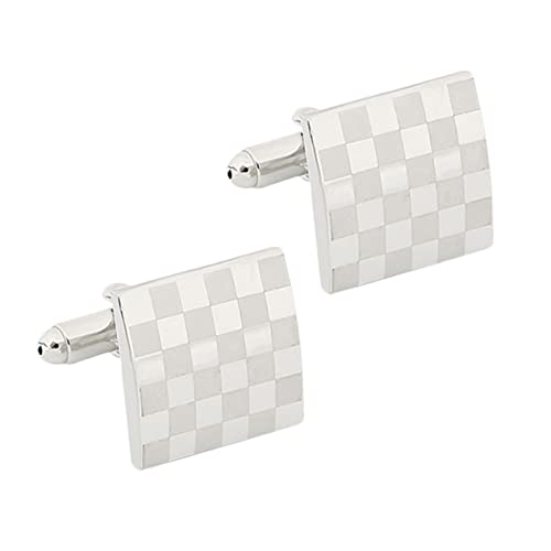 Yardenfun 1 Paar Herren Manschettenknöpfe im Klassischen Design Quadratische Cufflinks für Hemden Stilvolles Accessoire für Business und Freizeit Langlebig und Elegant von Yardenfun