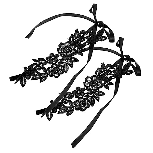 Yardenfun 1 Paar Lace Barefoot Sandals für Frauen Atmungsaktive Bequeme Dekorative Fußsandalen für Strand Hochzeit Partys Besondere Anlässe von Yardenfun