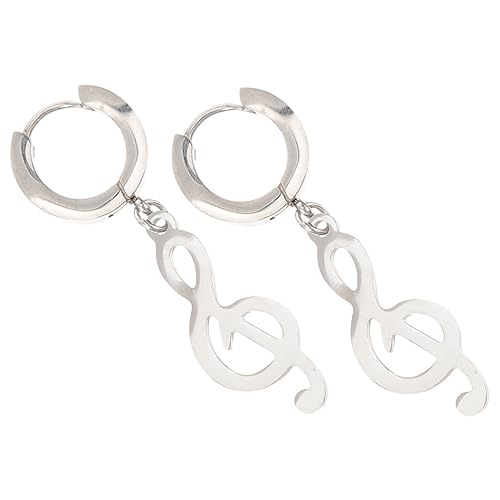 Yardenfun Musiksymbol Baumeln Ohrringe Hip Hop Männer Ohr Schmuck Statement Festivals Party Alltags Tragen von Yardenfun