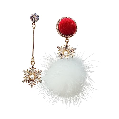 Yardenfun 1 Paar Ohrringe mit Asymmetrischem Design für Damen für Weihnachtsfeiern Besondere Anlässe Langlebig Farbbeständig von Yardenfun