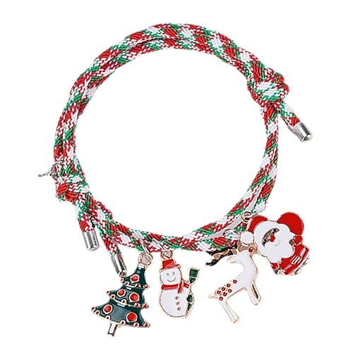 Yardenfun 1 Paar Weihnachts Armbänder für Verstellbare Rope Armbänder mit Festlichem Design Langlebig für Männer Frauen für Weihnachten Besondere Anlässe von Yardenfun