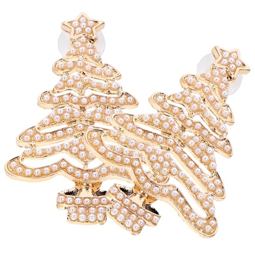 Yardenfun 1 Paar Weihnachtsbaum Ohrringe Damen Glänzende Rhinestone Ohrringe Extravaganter Schmuck für Feiertage für Partys und Alltag Stilvolle Accessoires für Frauen von Yardenfun