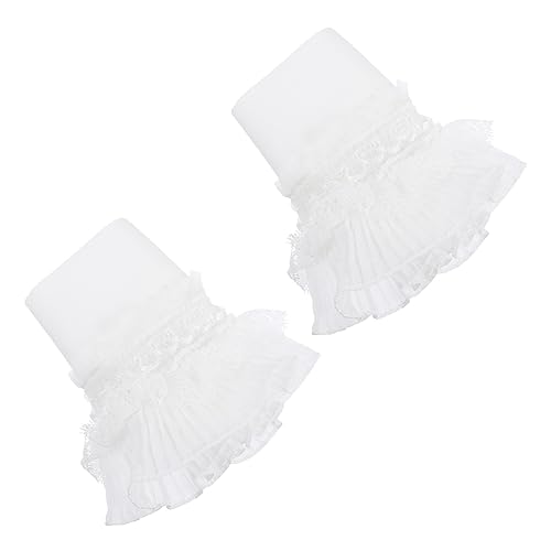 Yardenfun Modische Ärmel mit Spitzenbesatz für Damen – 1 Paar Armstulpen Spitze Weiße Spitze für & Pullover von Yardenfun