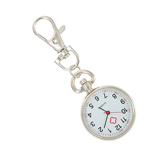 Yardenfun 1 STK Taschenuhr Kletteruhr Digitaluhr Ansteckuhr Dreieckige Krankenschwester Damenuhren Revers Uhr Pflegestift Hängende Schwesternuhr Reloj para Niños Kinderuhren Legierung Silver von Yardenfun