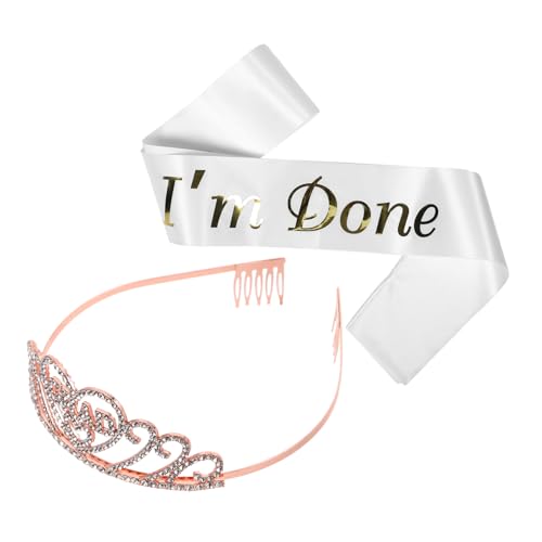 Yardenfun Luxuriöses Partyzubehör Für Den Schulabschluss Satinschärpe Und Zubehör Für Absolventen von Yardenfun