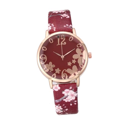 Yardenfun 1stück Damen-Wristwatch Mit Kreativem Pflaumenblütenmuster Armbanduhr Für Vielseitig Einsetzbar Und Langlebig Perfektes Für Besondere Anlässe von Yardenfun