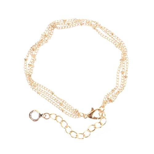 Yardenfun Goldenes Armband Mit Vergoldeten Perlenkugeln Retro-perlenarmband Künstlerisches Handgelenkschmuck Einstellbarer Verschluss Für Frauen von Yardenfun