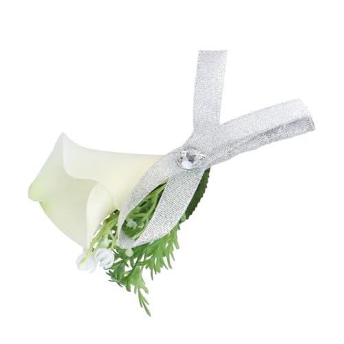 Yardenfun 1 Stück Hochwertige Hochzeitsbrosche für Herren Stilvolle Ansteckblume mit Kunstblumen Anzug Party Festliche Anlässe von Yardenfun