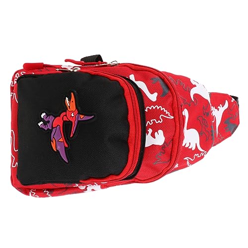 Yardenfun 1 Stück Kinder Dinosaurier Gürteltasche Umhängetasche Hüfttasche Cartoon Kindertasche Brusttasche Cartoon Kindertasche von Yardenfun