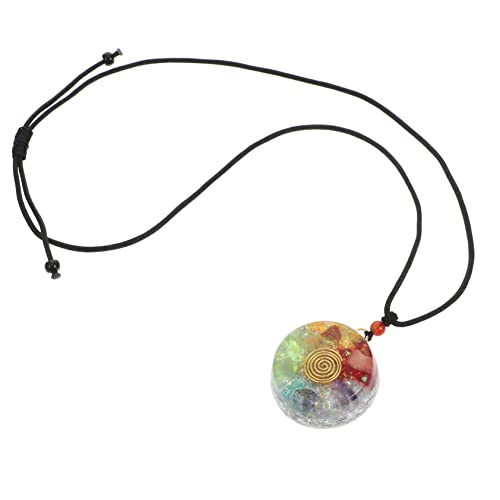 Yardenfun Anhänger Halskette Halsschmuck Mit Bunt Glas Kette Mode Accessoire Für Mädchen Robust Und Langlebig von Yardenfun