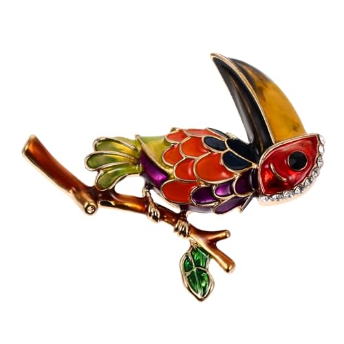 Yardenfun 1 Stück Parrot Form Cartoon Brosche Anstecknadel mit Öltropfen Design Dekorative Accessoires für Kleidung für Hochzeiten Dates Besondere Anlässe von Yardenfun