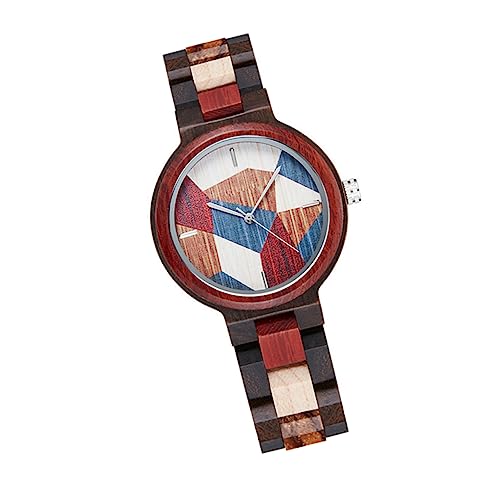 Yardenfun 1 Stück Robuste Holz Armbanduhr Quarz Uhr mit Holzarmband Männer Frauen Leicht Komfortabel Präzise Zeitmessung für von Yardenfun