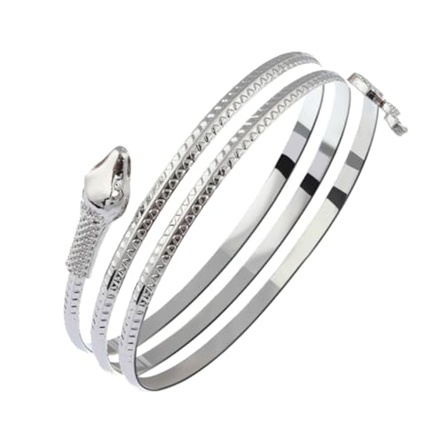 Yardenfun 1 Stück Schlangengeformtes Armband Modisches Bangle für Damen Stilvolles Handgelenk Kreatives für Besondere Anlässe Armreif Silberfarbe Yardenfun 1 Stück Schlangengeformtes Armband Modisches Bangle für Damen Stilvolles Handgelenk Kreatives für Besondere Anlässe Armreif Silberfarbe von Yardenfun