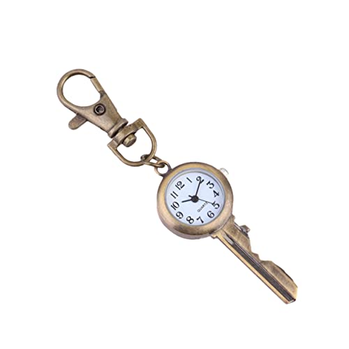 Yardenfun 1stück Retro Taschenuhr Mit Schlüsselanhänger Stilvolle Und Tragbare Vintage-hängenuhr Für Studenten Und Mitarbeiter Kreative Schlüsselbund-Uhr Im Einzigartigen Design von Yardenfun