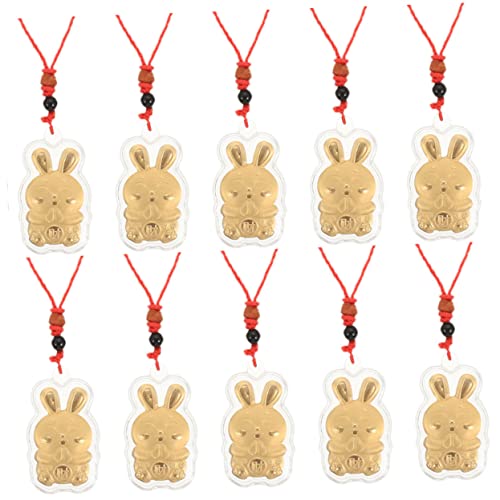 Yardenfun 10 Stück Chinesische Kaninchen Anhänger mit Roten Schnüren Neujahr Schmuck Zubehör für Schlüsselanhänger Armbänder Vintage Design für Besondere Anlässe Yardenfun 10 Stück Chinesische Kaninchen Anhänger mit Roten Schnüren Neujahr Schmuck Zubehör für Schlüsselanhänger Armbänder Vintage Design für Besondere Anlässe von Yardenfun