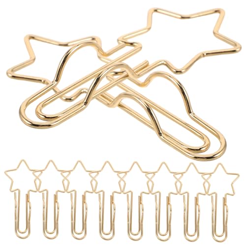 Yardenfun 10 Stück Stiftklammern Aus Metall, Multifunktional, Büroklammer, Stifthalter, Lesezeichen, Schreibwaren Für Notizbücher, Planer, Zeitschriften von Yardenfun