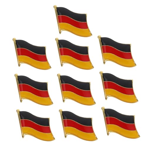 Yardenfun 10 Stück Teiliges Deutscher Flaggen broschen aus Robustem Eisen mit Sicherem Schmetterlingsverschluss Patriotische Anstecknadeln für Kleidung Jacken Taschen Langlebiges Accessoire von Yardenfun