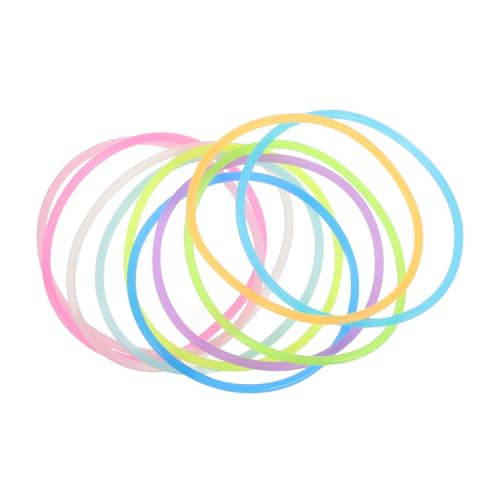 Yardenfun 10 Stück Teiliges Leuchtende Silikonarmbänder mit Vielseitiger Haarbandfunktion Farbenfrohe Jelly wristbands für Party Sport und Geschenk Flexible und Stylische Accessoires für von Yardenfun