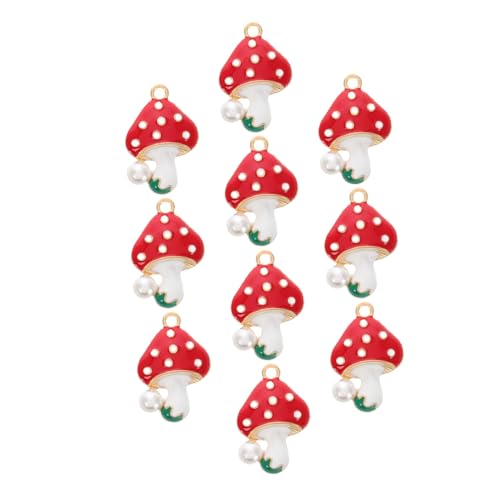 Yardenfun 10 Stück Teiliges Pilz Anhänger aus Langlebiger Legierung Schmuckanhänger für DIY Halskette Armband Ohrring Basteln Glänzend Detailreich Gearbeitet Vielseitig Einsetzbar von Yardenfun