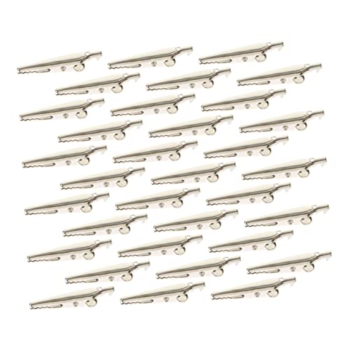 Yardenfun 100st Krokodilklemme Abschnitt Clips Rutschfeste Clips Zum Abteilen Von Haaren Krokodilfederklemmen Alligatorfeder Haarspangen Aus Metall Für Damen Fräulein Styling-clip Eisen Eben von Yardenfun