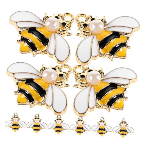 Yardenfun 10stücke Bienenanhänger Aus Legierung Für Schmuck Bastelanhänger Mit Künstlichen Perlen Zum Herstellen Von Halsketten Armbändern Und Schlüsselanhängern von Yardenfun