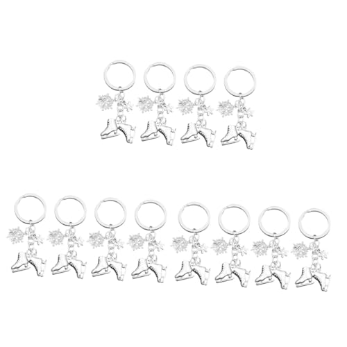 Yardenfun 12 STK Schlittschuh Schlüsselanhänger EIS Schlüsselanhänger Schlittschuhanhänger schlüsselanhänger für Auto Skates Schlüsselanhänger Skaterschuhe Anstecknadeln für Rucksäcke Silver von Yardenfun