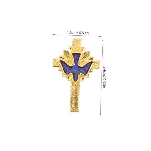 Yardenfun 12stücke Hängendes Ornament Taube Kreuzlegierungs-anstecker Friedenstauben-anstecker Tauben-beerdigungsbrosche Religiöse Für Taschen Kleidung Hüte von Yardenfun