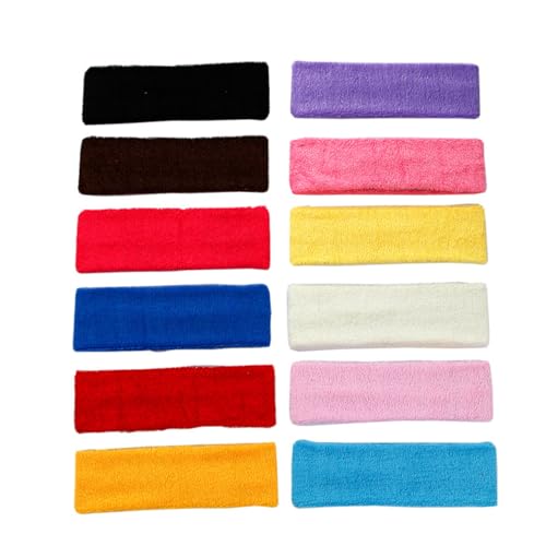 Yardenfun 12stücke Sport Stirnband Aus Elastischem Material Bunte Laufstirnbänder Als Kopfbedeckung Und Haar-accessoires Für Yoga Laufen Und Alltag Gemischte Farben von Yardenfun