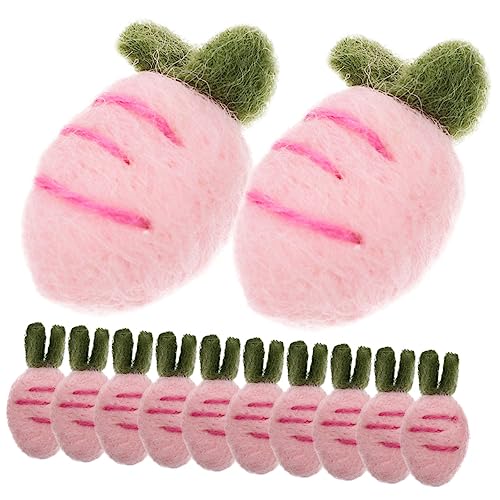 Yardenfun 12stücke Filz Karotten Ornamente Bastelzubehör Für Haarschmuck Kopfschmuck Spielzeug Osterdeko Diy Handwerk von Yardenfun