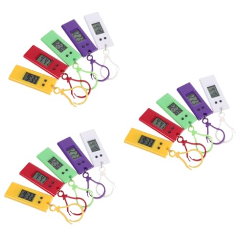 Yardenfun 15stücke Schlüsselanhänger Elektronische Taschenuhren Für Junge Mädchen Lustige Und Praktische Kleine Uhren Zufälligen Farben Für Schüler Und Studenten Einfach Zu Tragen von Yardenfun
