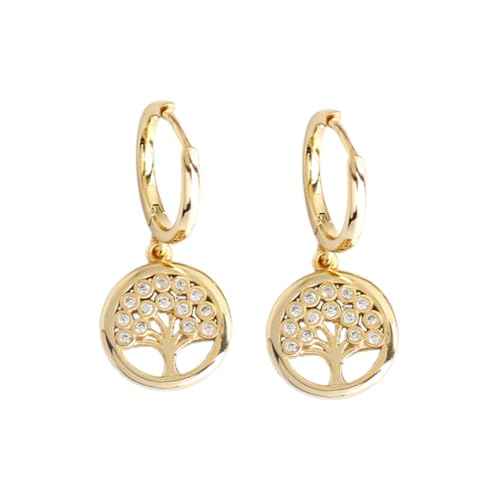 Yardenfun Silberne Ohrringe Für Damen Kreative Diamantohrringe Aus S925 Silber Stilvolles Baum Design Ohrstecker Modischer Schmuck Für Partys Und Hochzeiten Für Frauen von Yardenfun