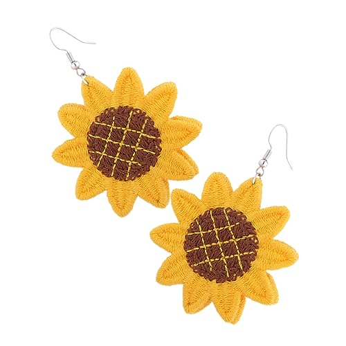Yardenfun Sonnenblumen Ohrhänger für Damen Blumen Tropfenohrringe Metall Vielseitig Einsetzbar für Sommer Hochzeiten und Festivals von Yardenfun