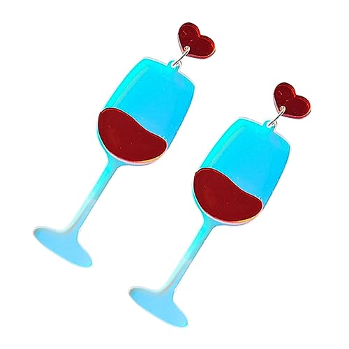 Yardenfun Weinglas Ohrringe Hängende Statement Ohrringe Vintage Weinglas Anhänger Für Damen Leicht Bequem Für Besondere Anlässe Und Alltägliche Outfits von Yardenfun