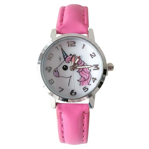 Yardenfun Lässige Junge Mädchen Armbanduhr Mit Cartoon Design Für Mädchen Quarzuhr Mit Lederarmband Und Schnalle Geeignet Für Freizeit Partys Und Schule von Yardenfun